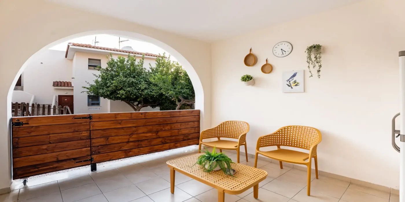 Private patio at Abitare Retreat